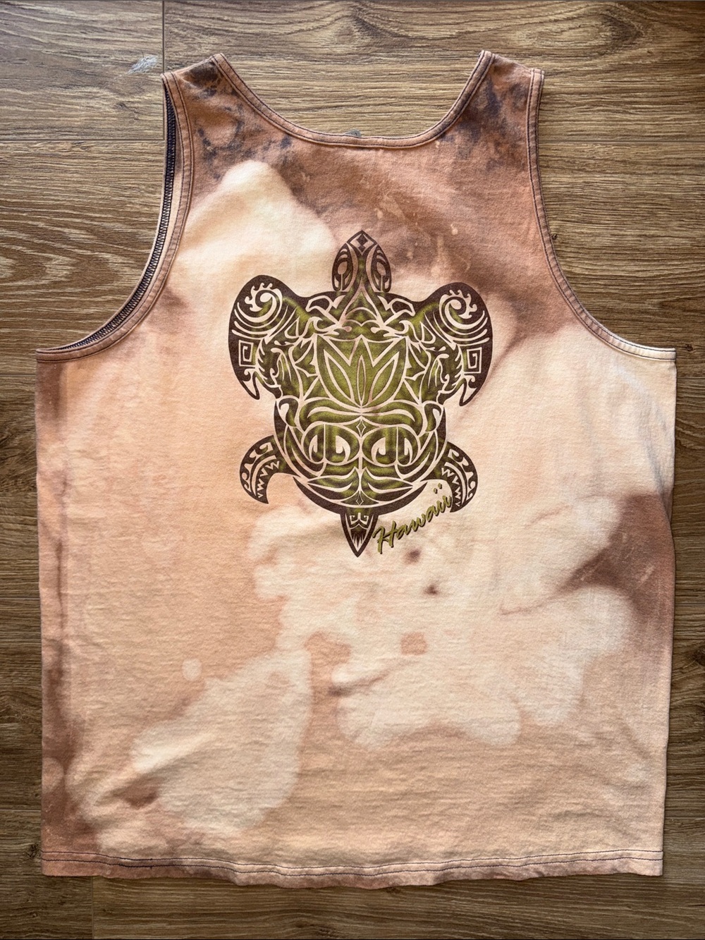 Hawaii Beach Tie-Dye Cotton Tank Top